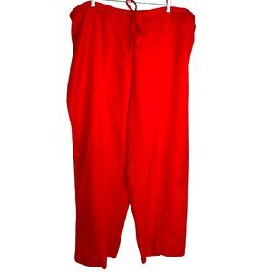 Evan Picone NWT Linen Rayon Wide Lagenlook Drawstring Waist Pants Size 24W